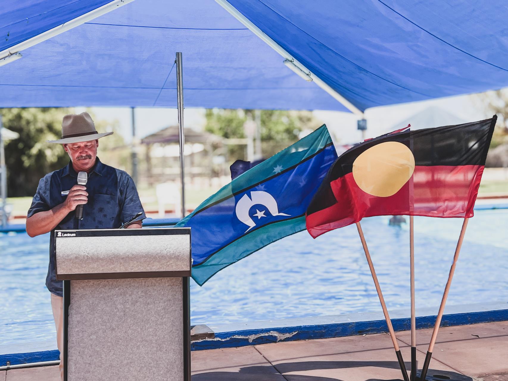 Shire President Matt NIikkula presenting awards to individuals and community groups.